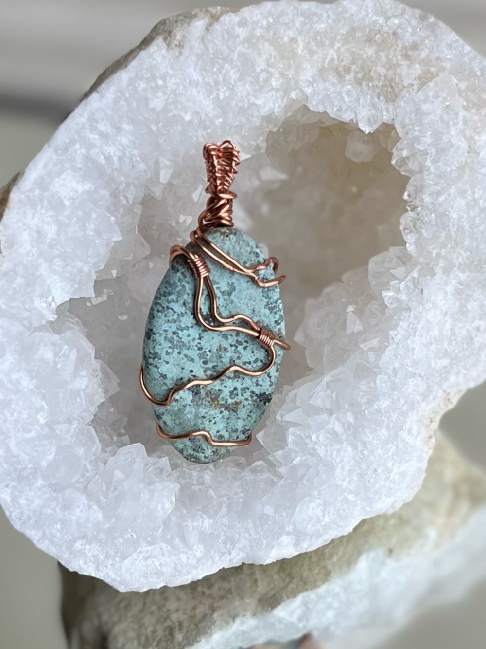 Copper Wrapped Pendant - Picture 5 of 7